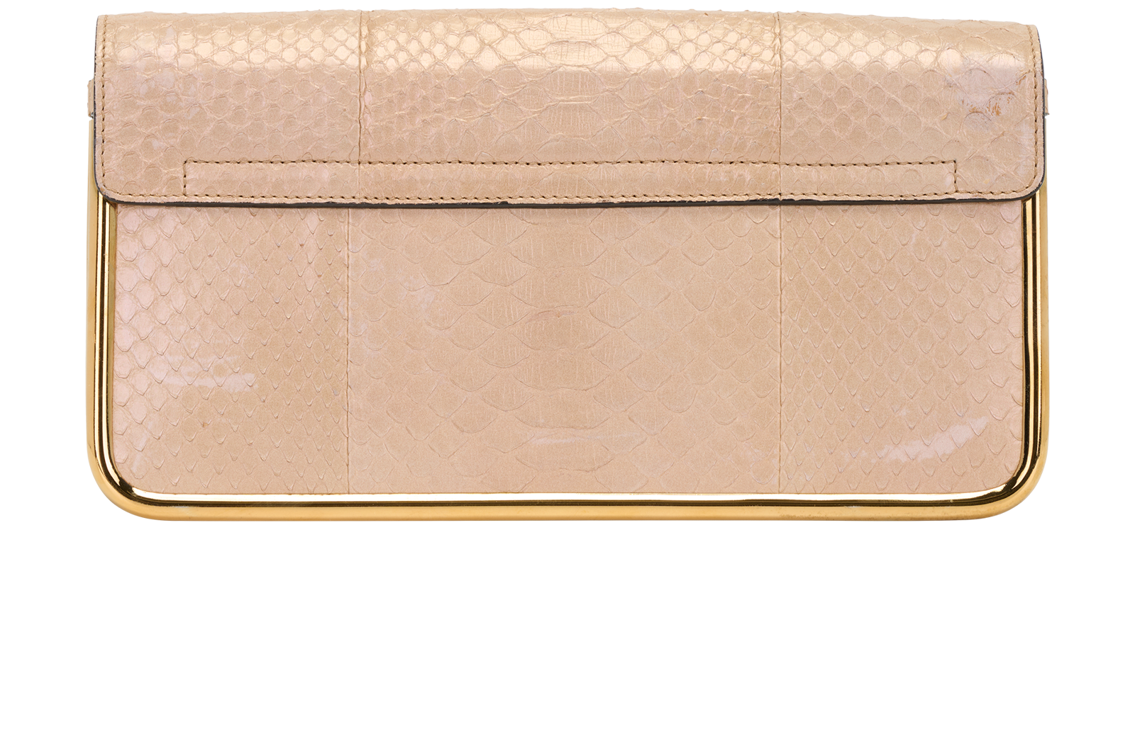 Sally Clutch, &pound;220, Handbags, Beige, Python, Back view